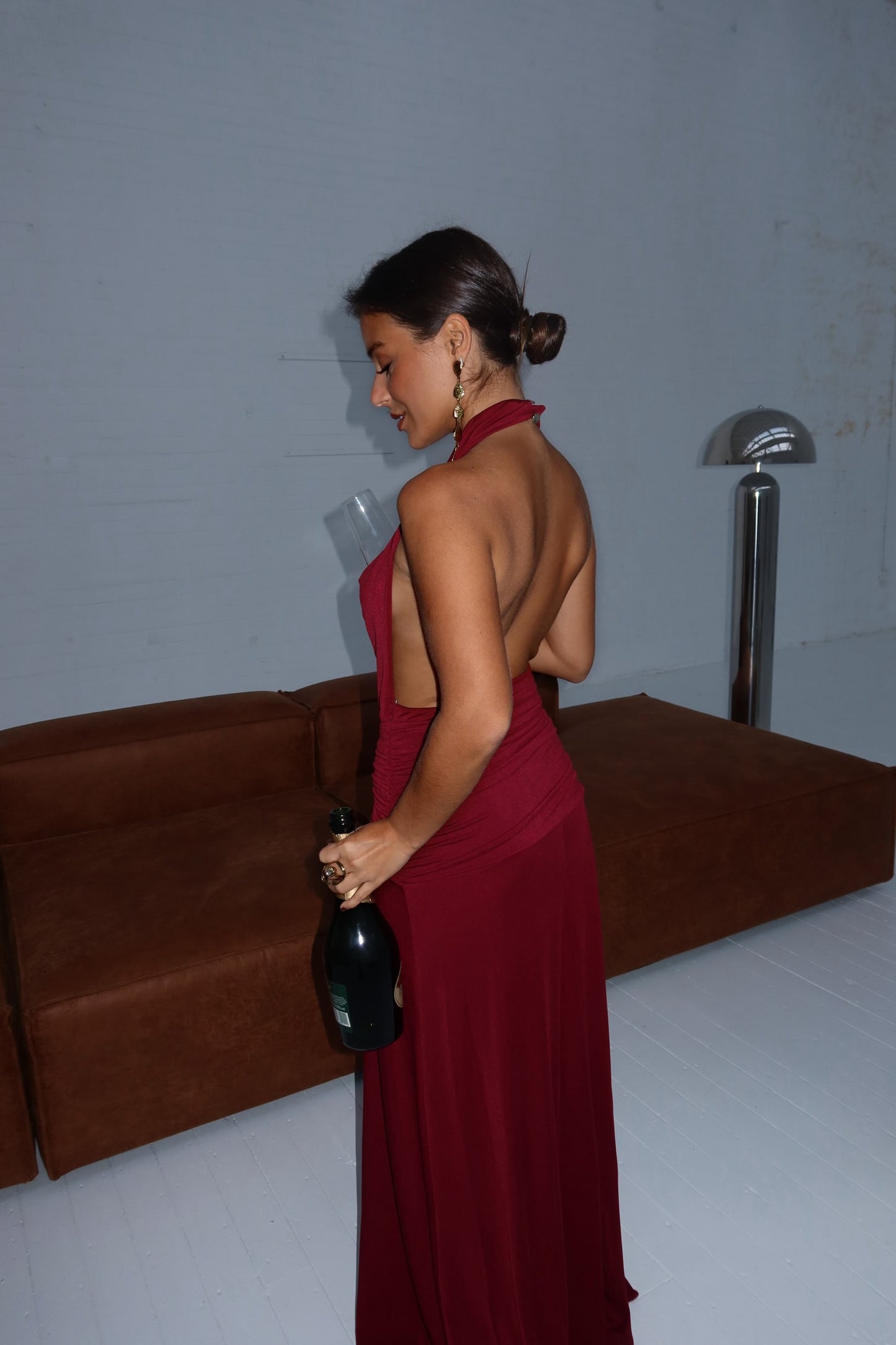 Hailey Dress in Burgundy