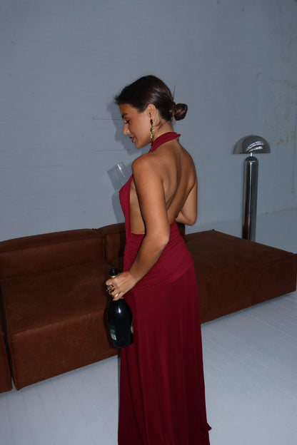 Hailey Dress in Burgundy