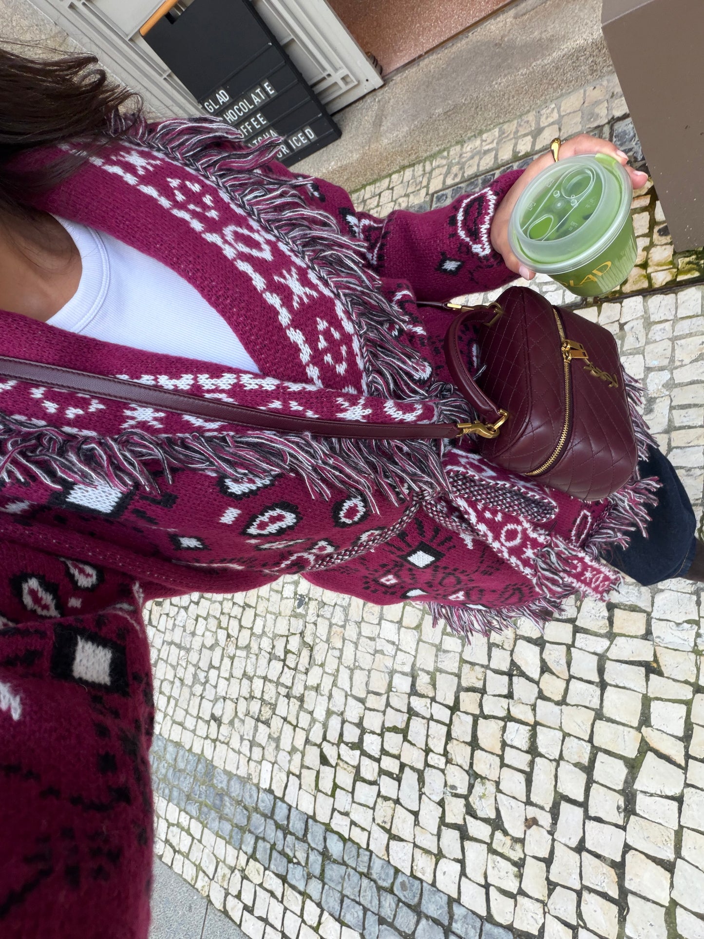 Bandana Long Jacket in Burgundy - Shipping/Envio 20/02