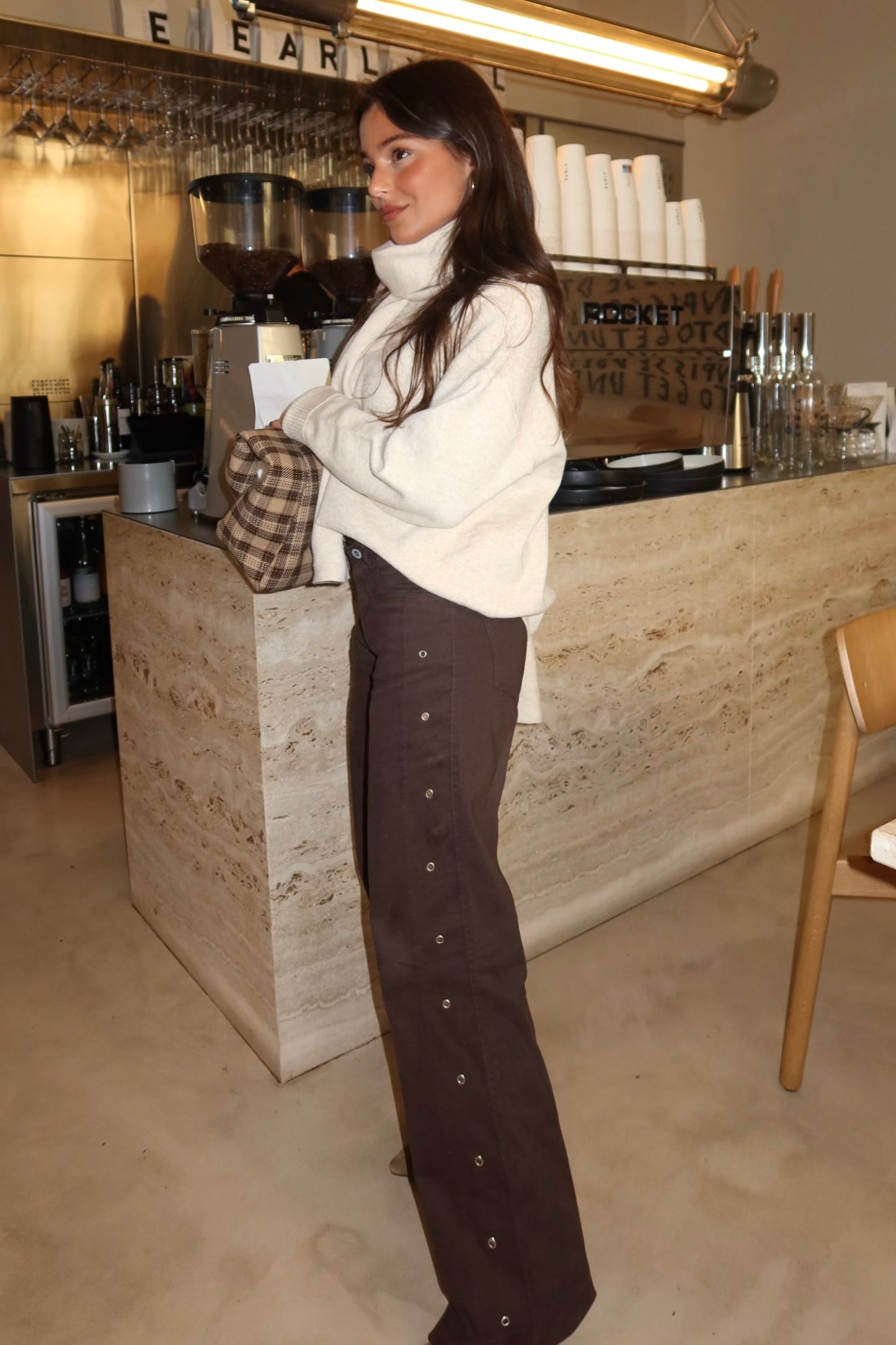 Brown Jeans with Rings