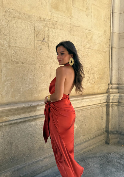 Madrid Dress in Terracota