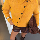 Emma Knit Cardigan In Yellow