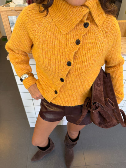 Emma Knit Cardigan In Yellow