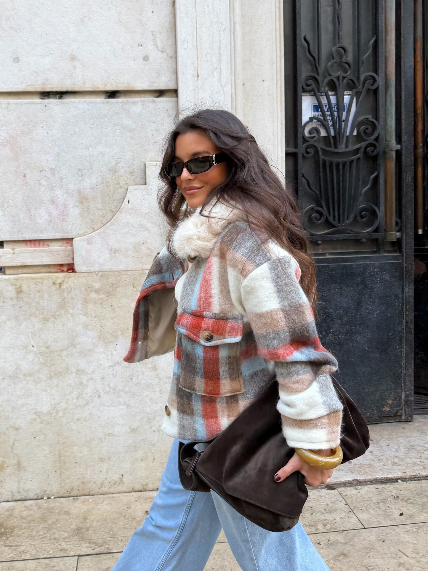 100% Wool Dublin Jacket with Fur Collar