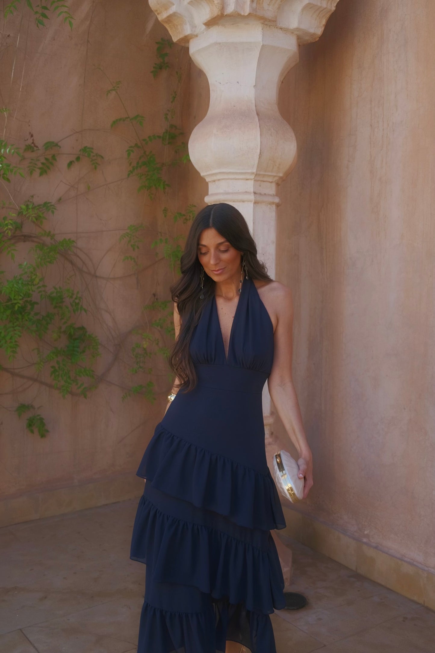 Manila Dress in Navy Blue