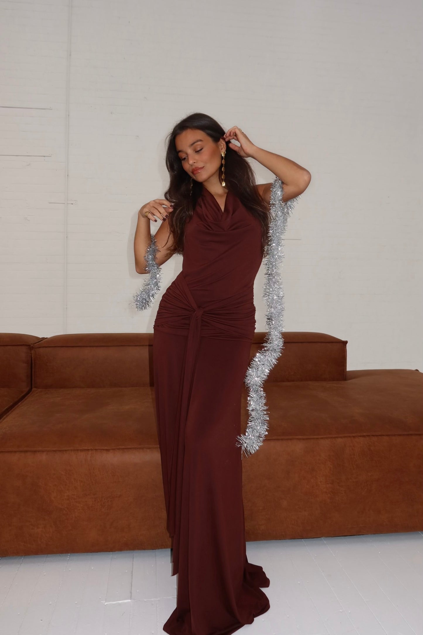 Hailey Dress in Brown