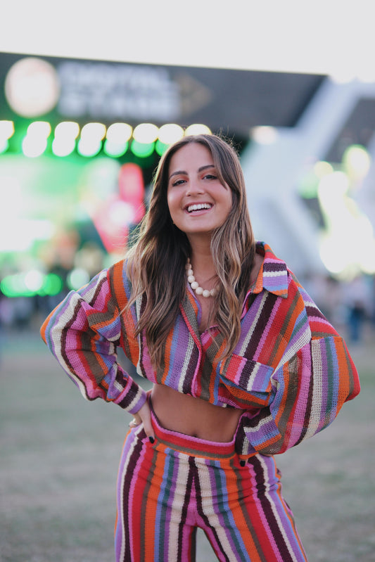 Rainbow Cropped Shirt