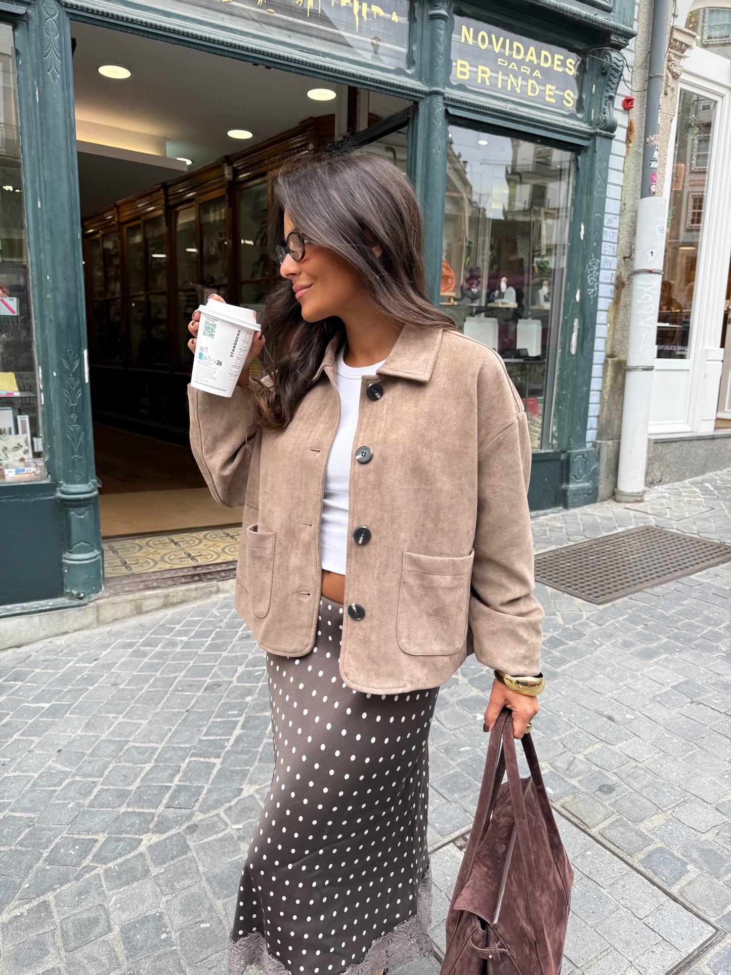 Oatmeal Suede Jacket