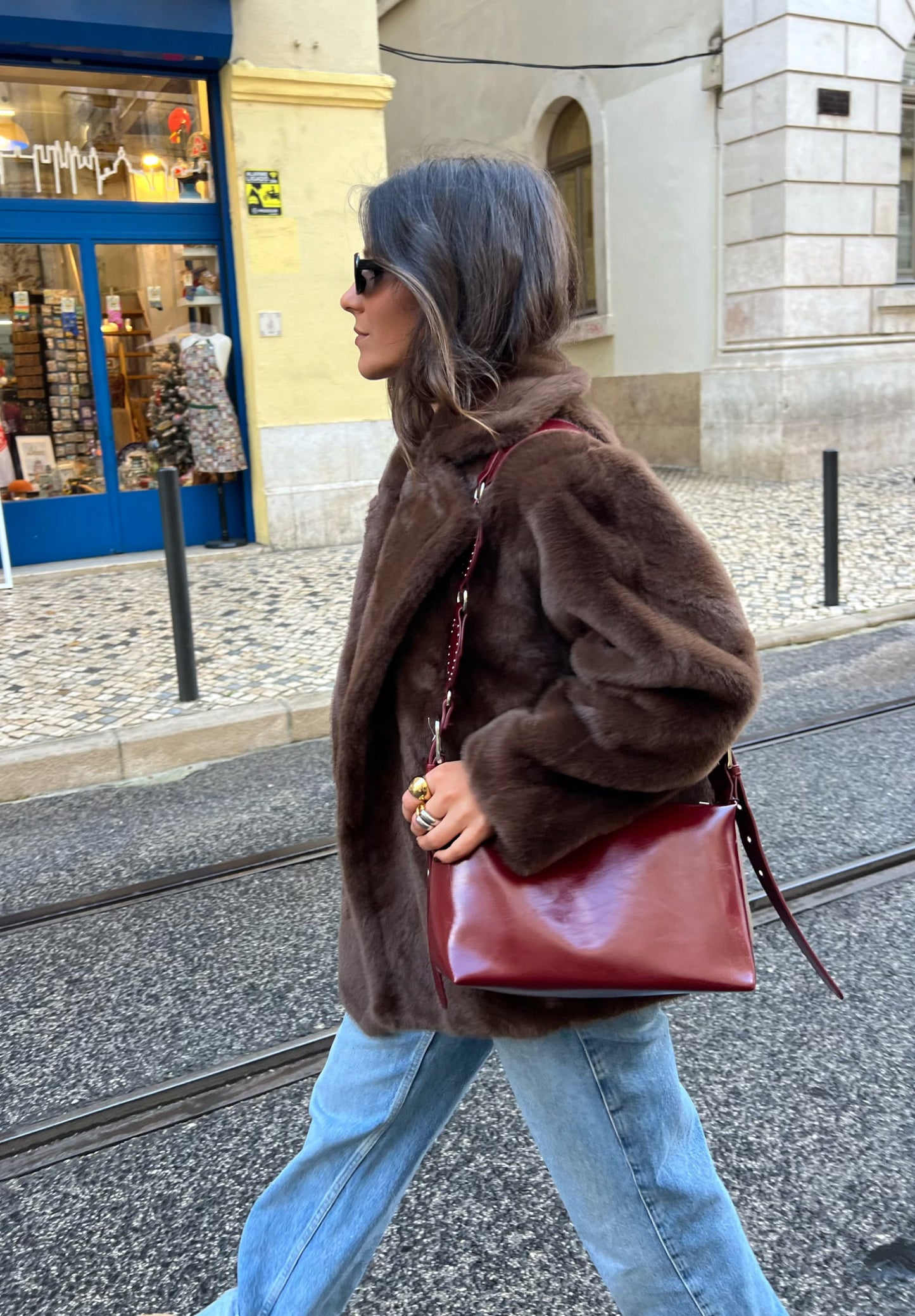 Coffee Fur Jacket