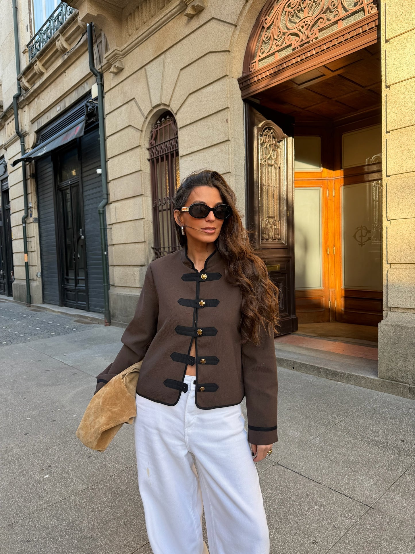 Charlotte Military Jacket in Brown