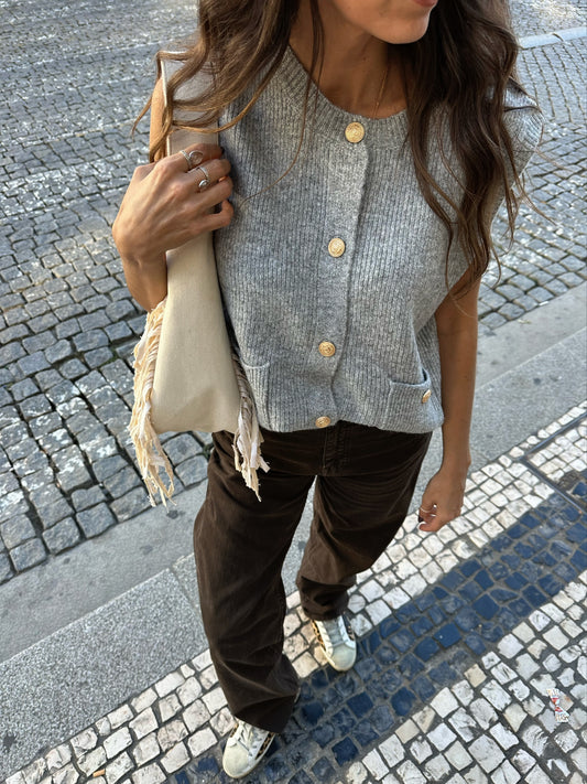 Grey Knit Vest