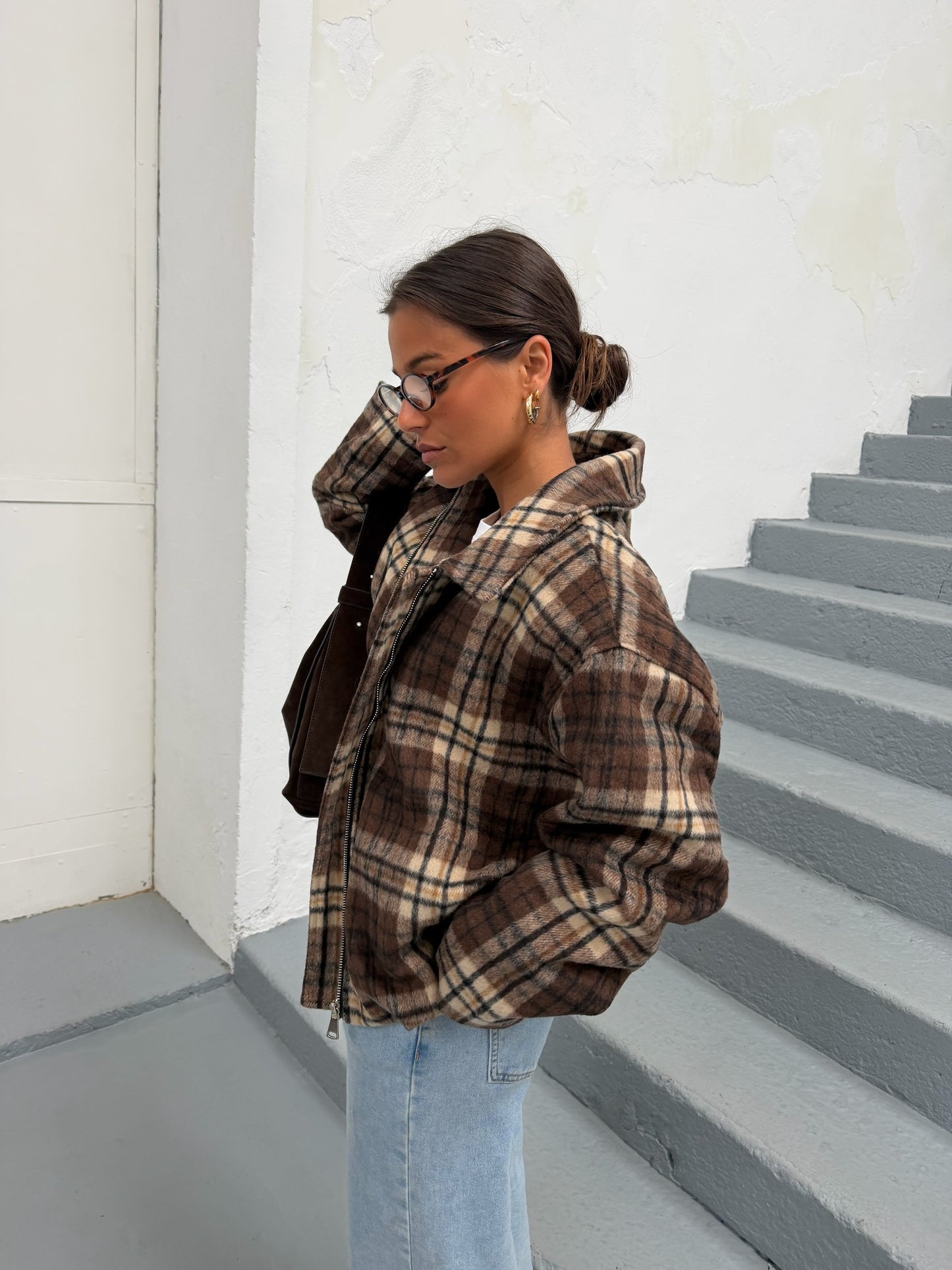 Brown Plaid Coat