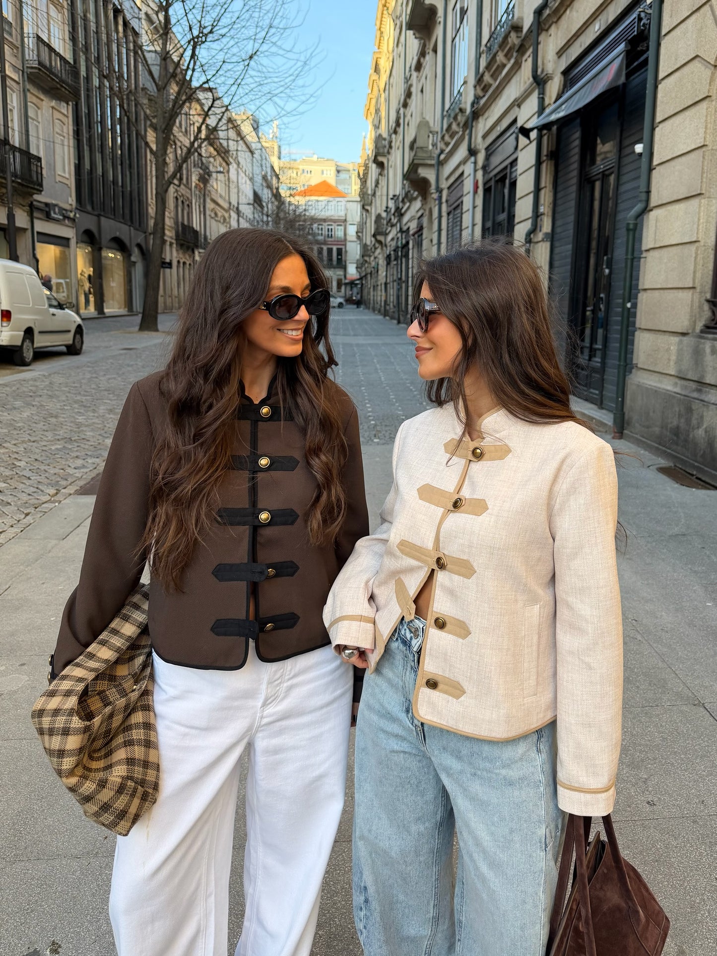 Charlotte Military Jacket in Beige