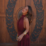 Paloma Dress in Burgundy