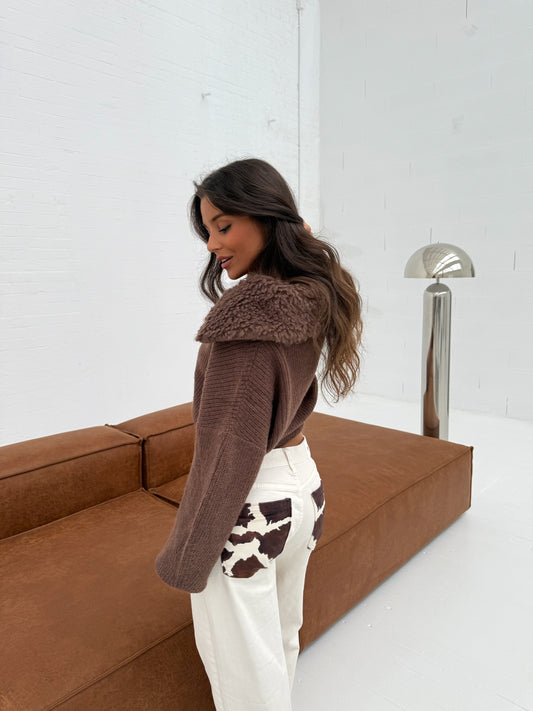 Cow Pants in White - Shipping 28/11