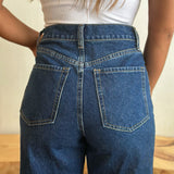 Dark Blue Wide Leg Jeans