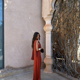 Triana Dress in Terracotta