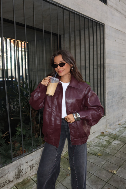 Oporto Jacket in Burgundy - Shipping 28/11 to 05/12