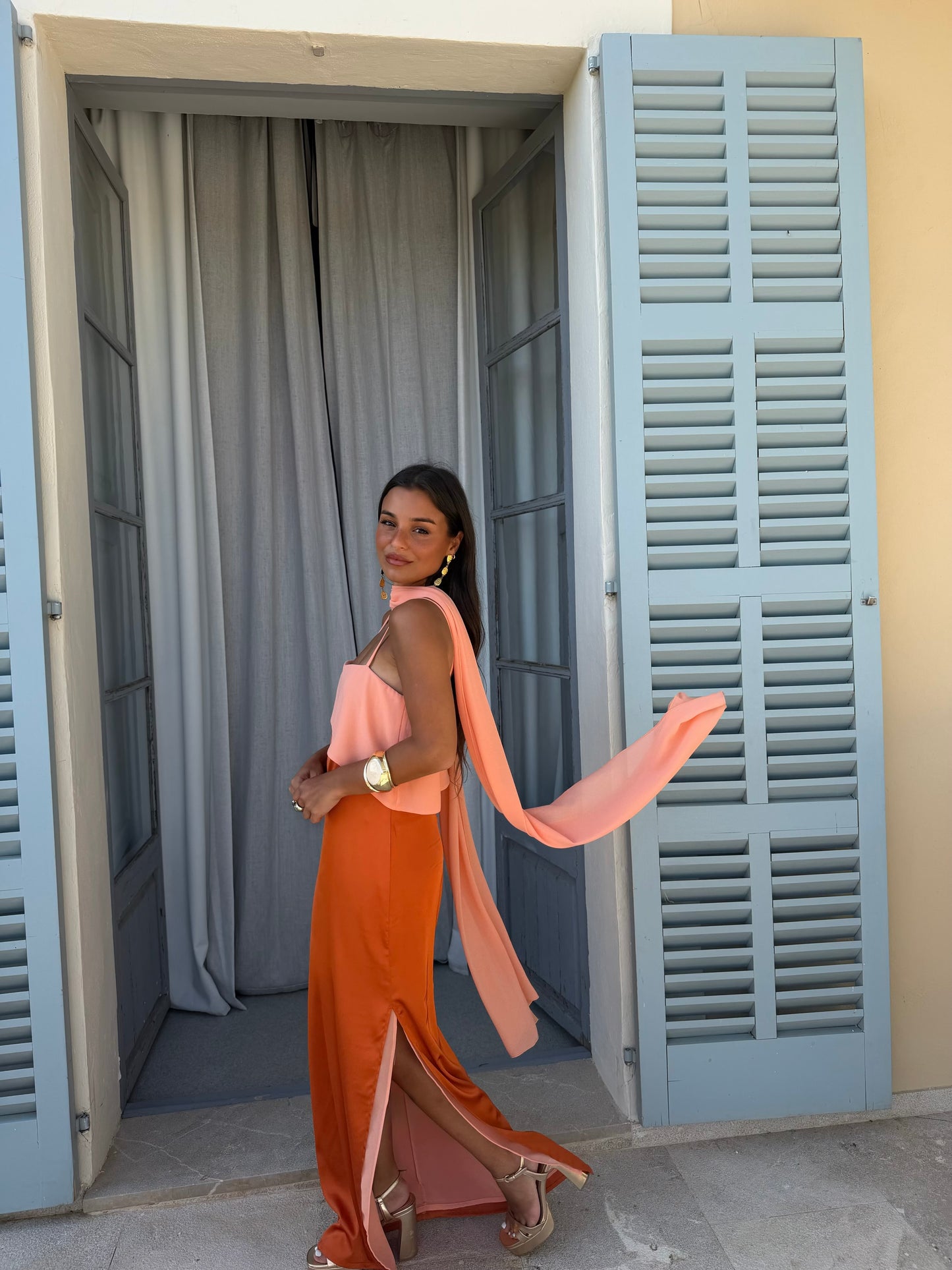 Joanna Dress In Orange