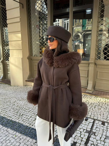 Turim Fur Coat in Brown - Shipping 12/12 to 19/12