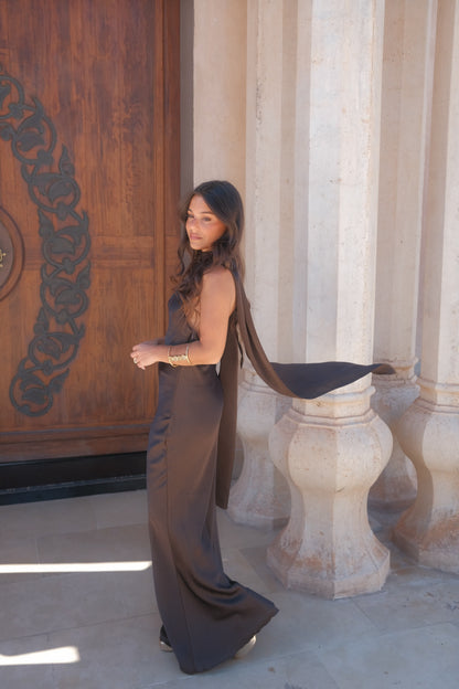 Safira Dress in Brown - Shipping/Envio 10/06 to 17/06