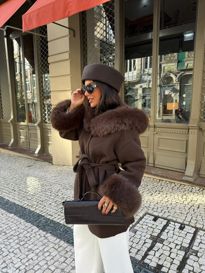 Turim Fur Coat in Brown - Shipping 12/12 to 19/12