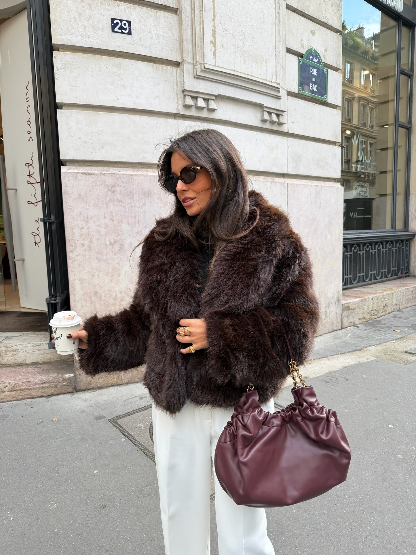 Camille Fur Jacket in Brown - Shipping 01/12 to 05/12