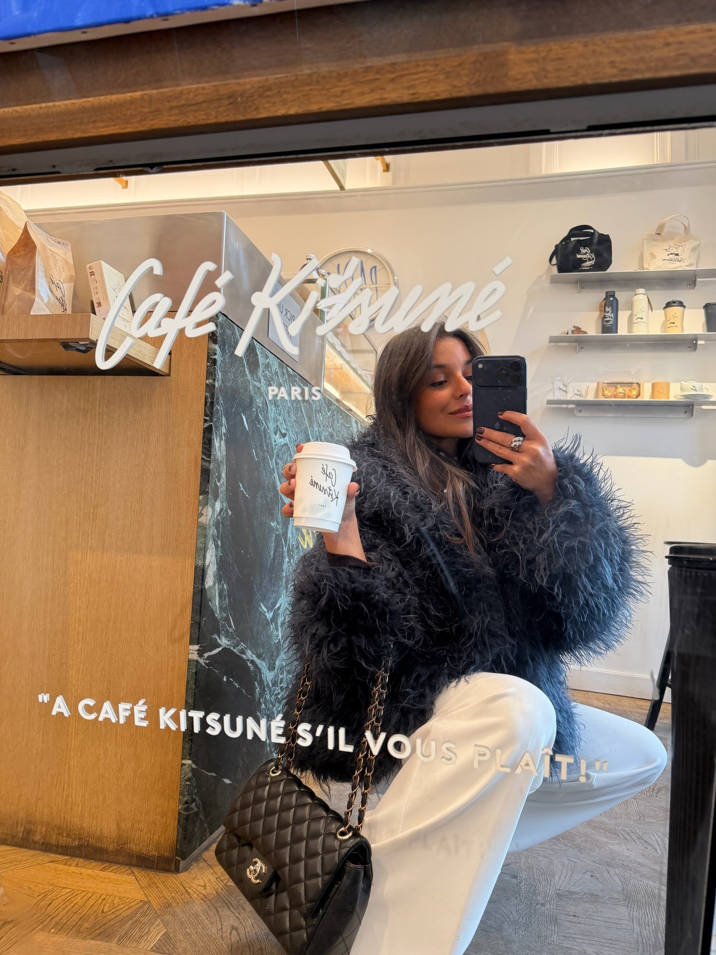 Curly Fur Jacket in Blue - Shipping 28/11