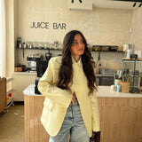 Asymmetrical Blazer in Butter Yellow