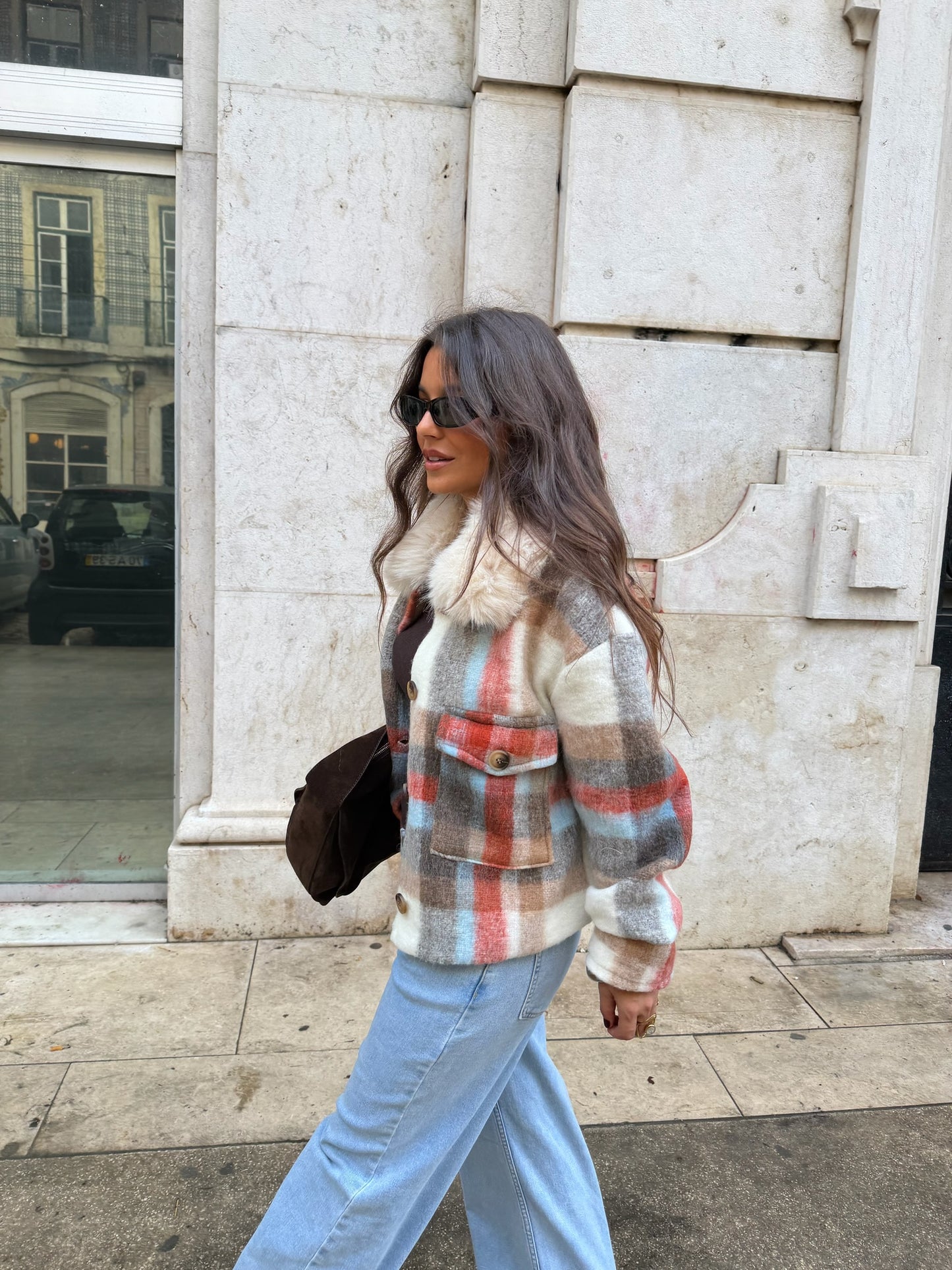 100% Wool Dublin Jacket with Fur Collar