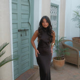 Vega Dress in Brown