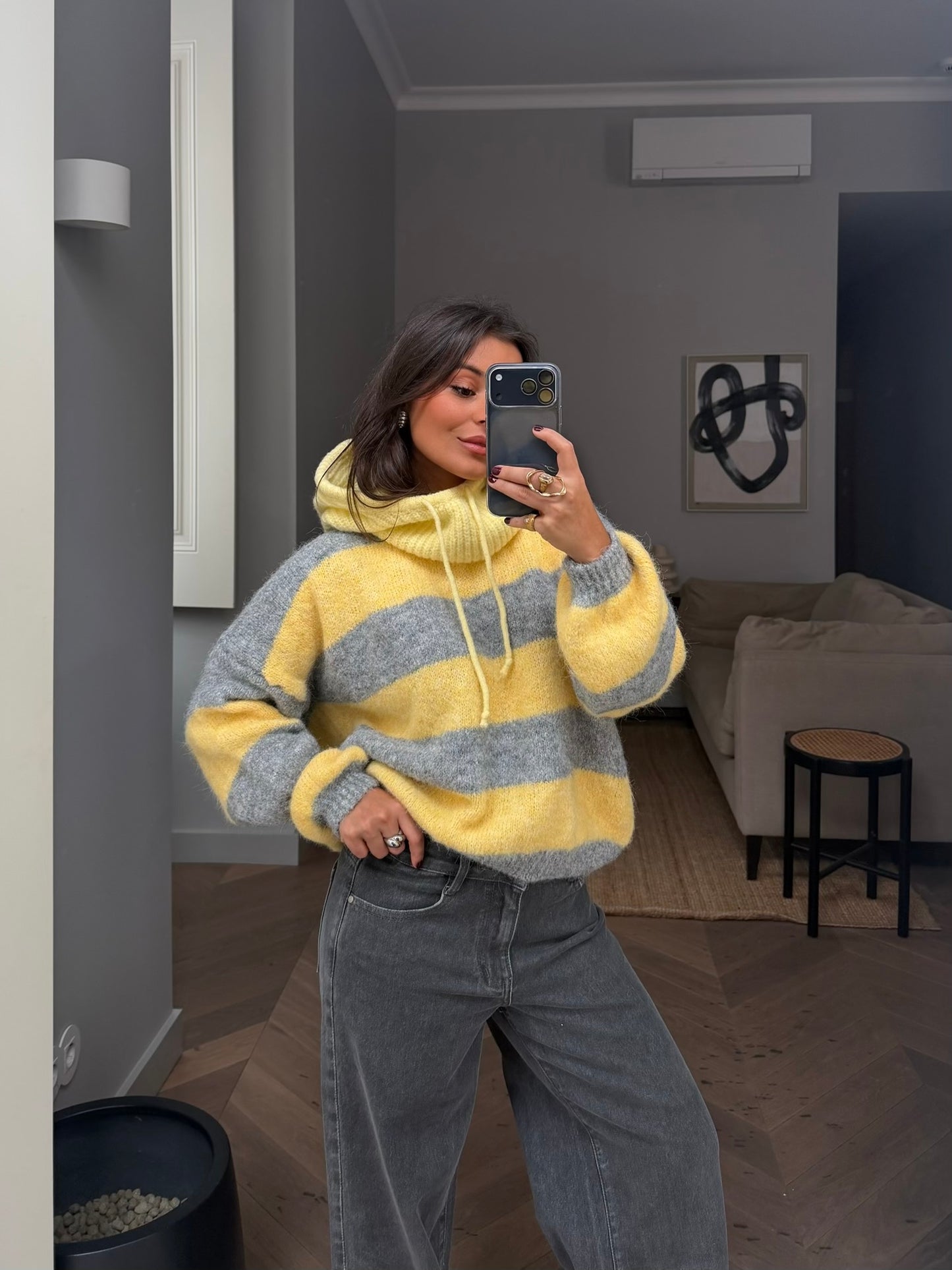 Knit Balaclava in Yellow