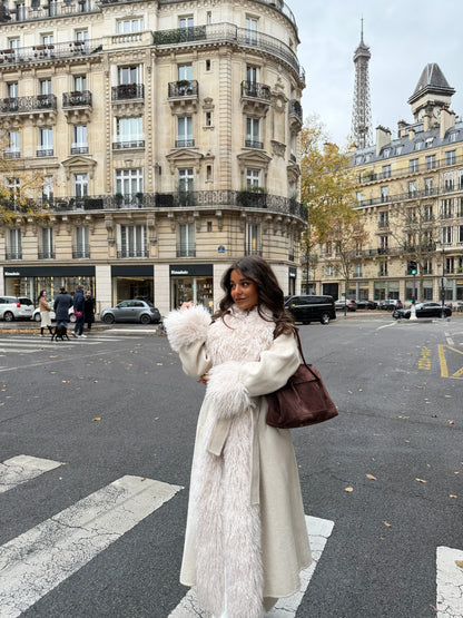 Ophelia Wool Coat in White - Shipping 01/12 to 05/12