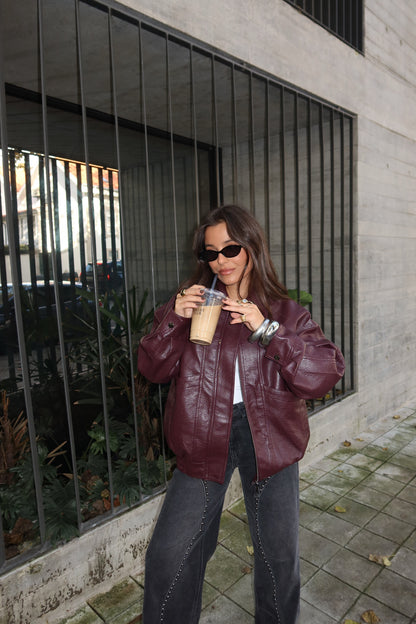 Oporto Jacket in Burgundy - Shipping 28/11 to 05/12