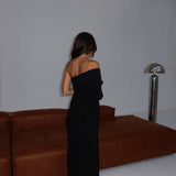 Cammy One Shoulder Dress in Black