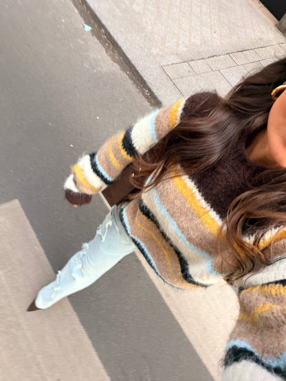 Chloe Striped Knit Sweater