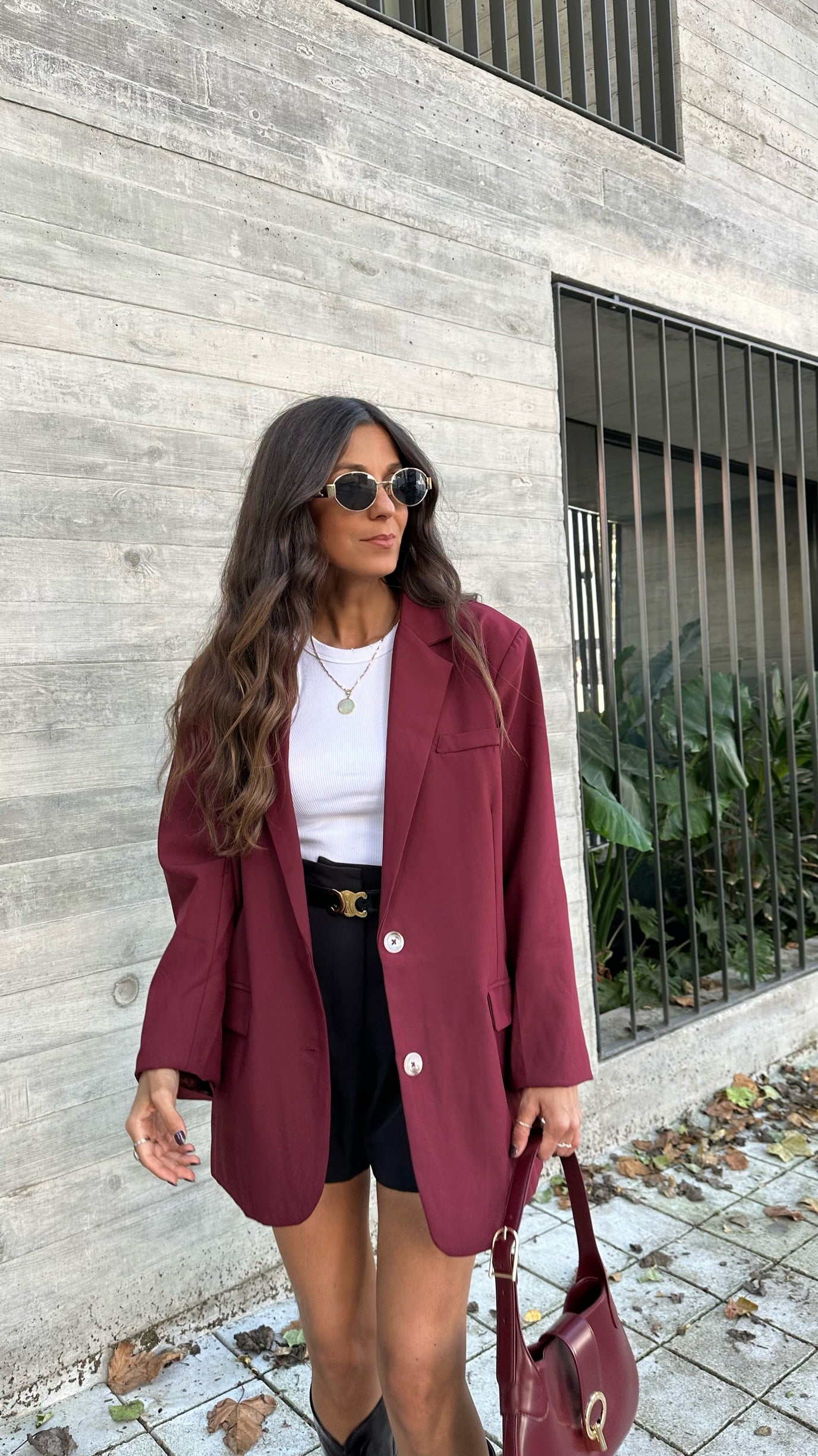 Cherry Super Oversize Blazer