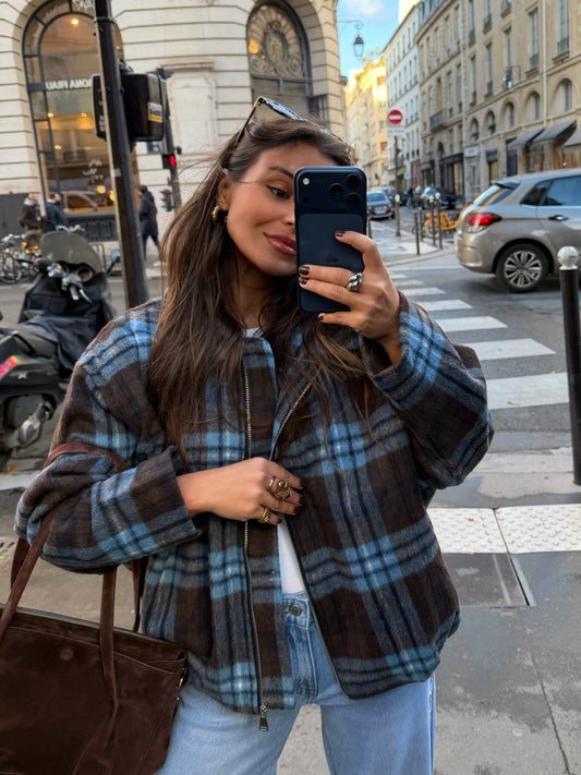Blue Plaid Coat