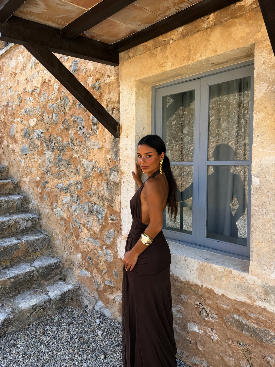 Aina Dress in Brown