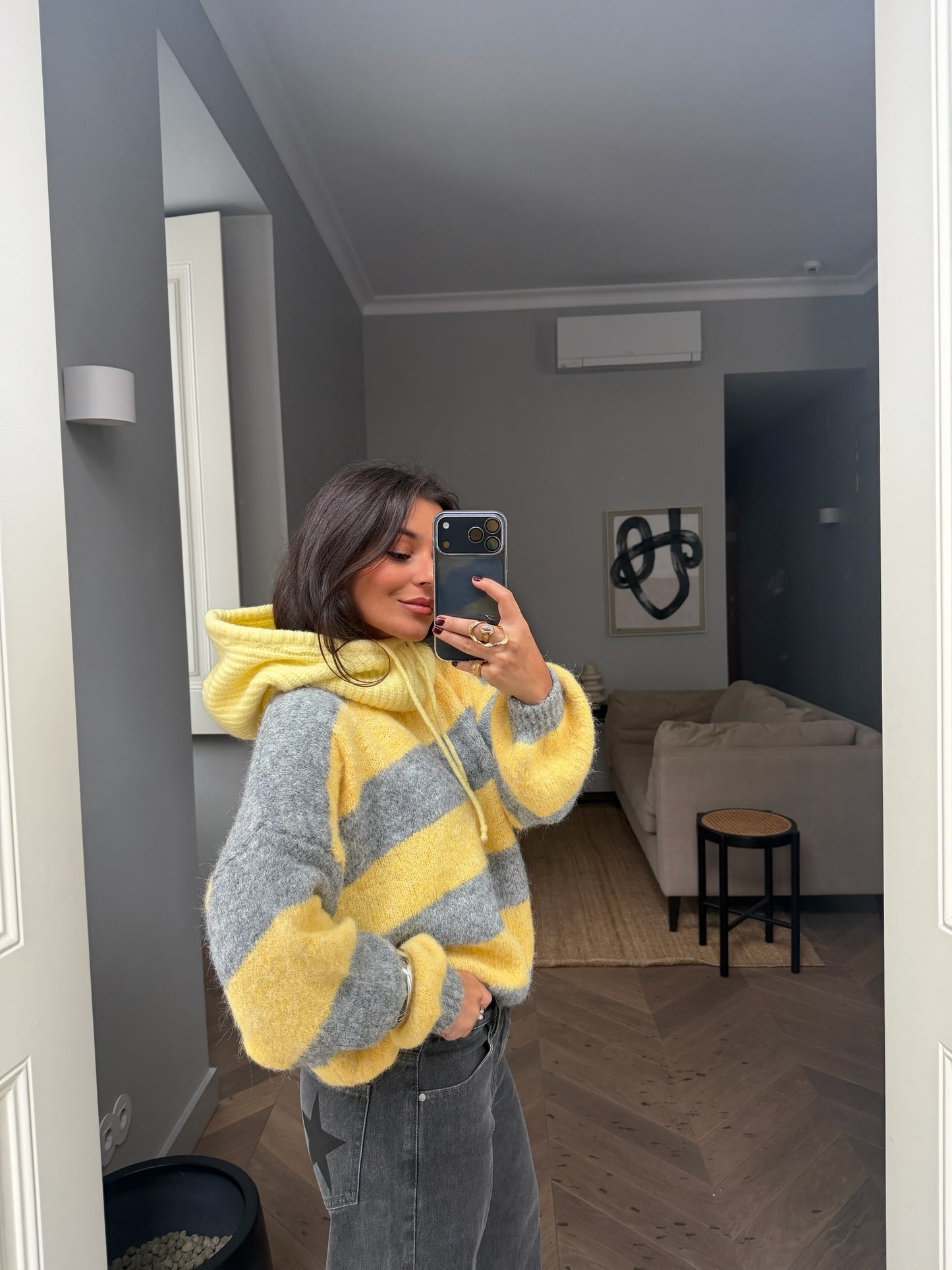 Knit Balaclava in Yellow