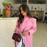 Asymmetrical Blazer in Pink