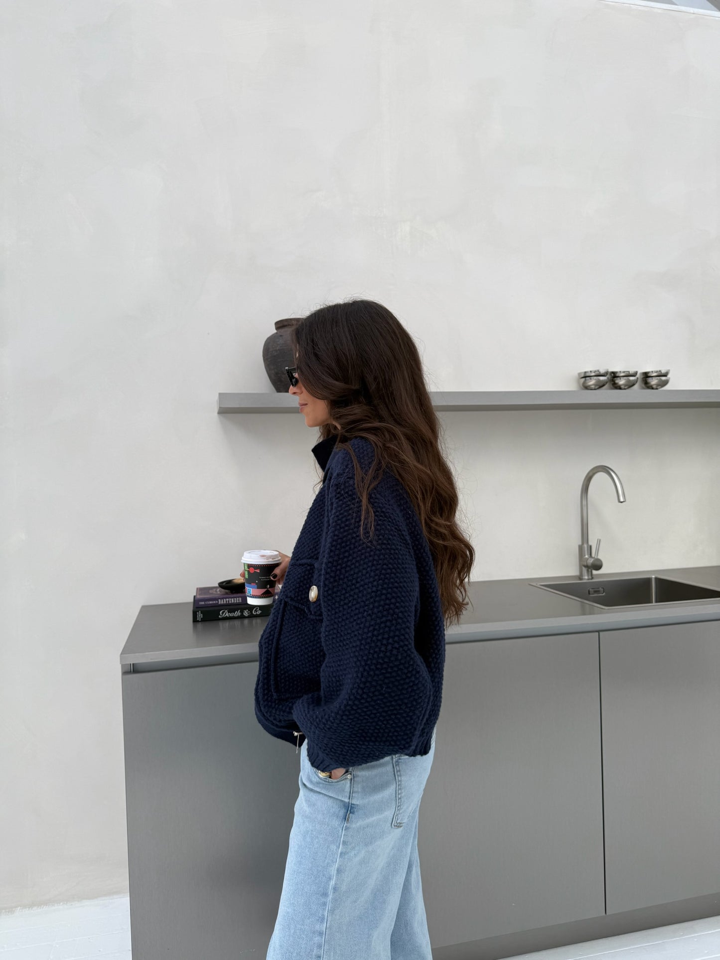 Lisbon Jacket in Navy Blue - Shipping 15/12 to 19/12