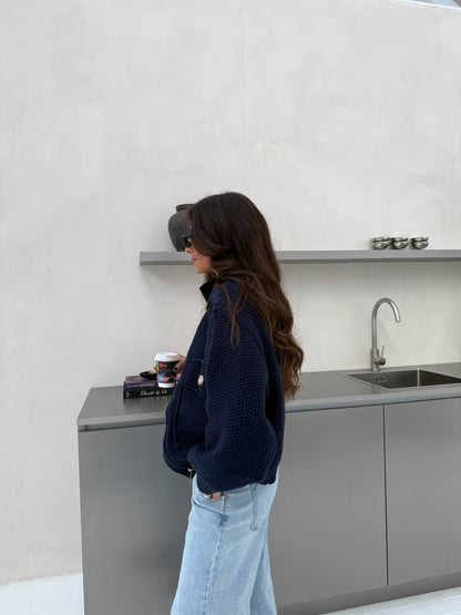 Lisbon Jacket in Navy Blue - Shipping 15/12 to 19/12