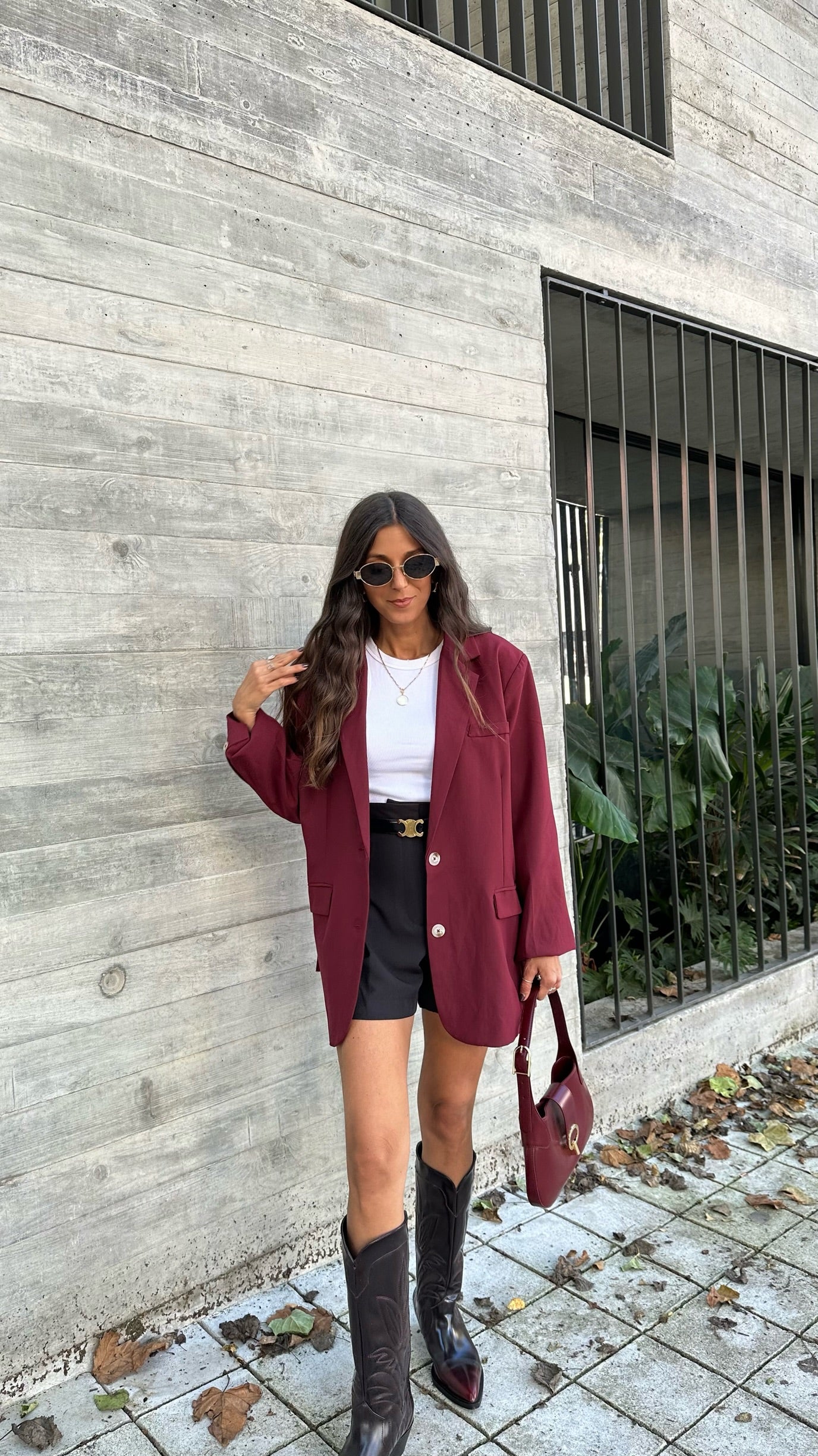 Cherry Super Oversize Blazer