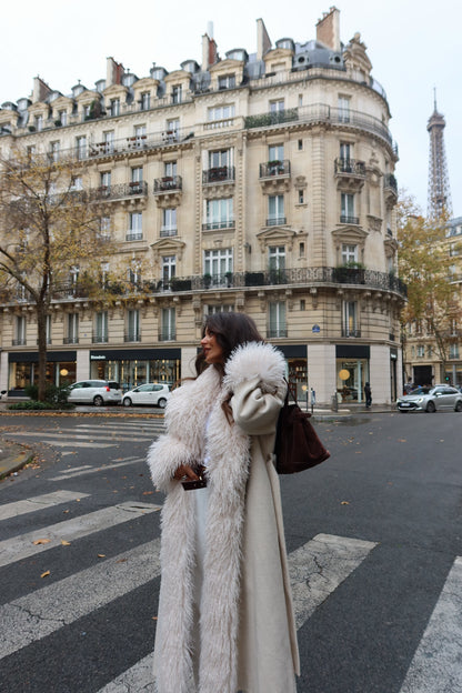 Ophelia Wool Coat in White - Shipping 01/12 to 05/12