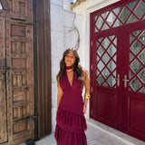 Manila Dress in Burgundy - Shipping/Envio 22/06 to 26/06