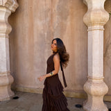 Manila Dress in Brown - Shipping/Envio 15/06 to 19/06