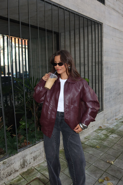 Oporto Jacket in Burgundy - Shipping 28/11 to 05/12