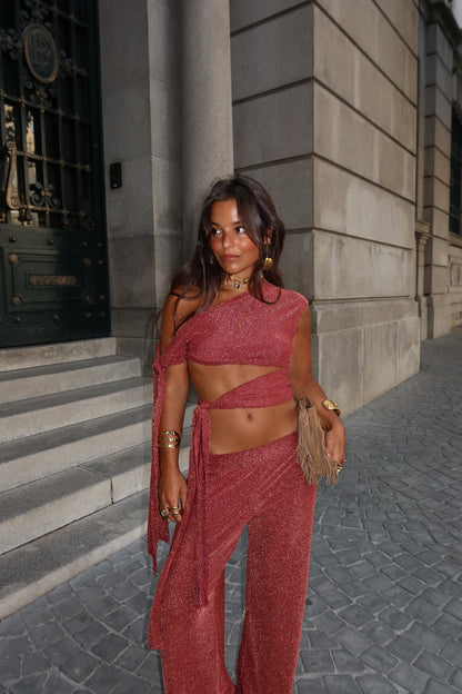 Gaia Top in Shiny Terracotta - Shipping 05/09