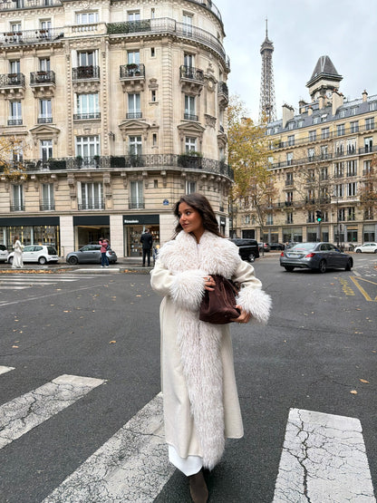 Ophelia Wool Coat in White - Shipping 01/12 to 05/12